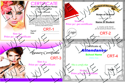Certificate Samples